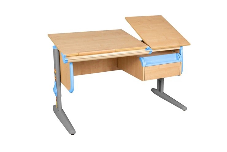 Детский стол-трансформер 1/75-40 (СУТ.25) + Tumba 1 Бежевый/Серый/Ниагара в Асбесте - изображение 2