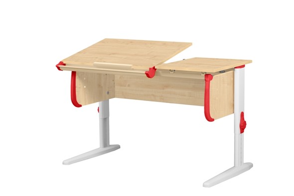 Растущий стол 1/75-40 (СУТ.25) Бежевый/Белый/Красный в Ирбите - изображение