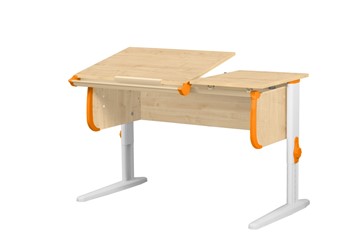 Детский стол-трансформер 1/75-40 (СУТ.25) Бежевый/Белый/Оранжевый в Ирбите