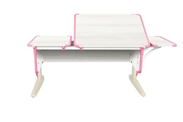 Детский стол-трансформер 4/75-40 (СУТ.42)  + Polka_b 4/550 Рамух  белый/бежевый/розовый в Ревде