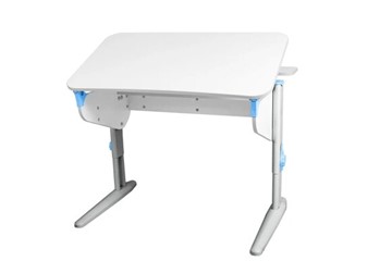 Детский стол-трансформер 5/100 (СУТ.46) + Polka_z 5/500 (2 шт) Рамух белый/серый/ниагара в Ирбите