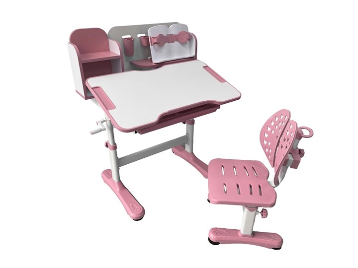 Парта растущая и стул Vivo Pink FUNDESK в Артемовском - изображение 1