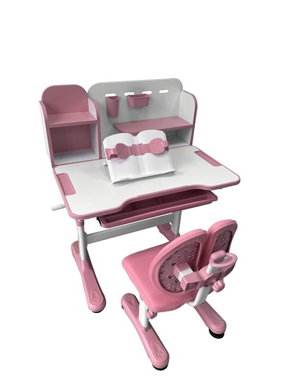 Парта растущая и стул Vivo Pink FUNDESK в Ирбите - изображение 2