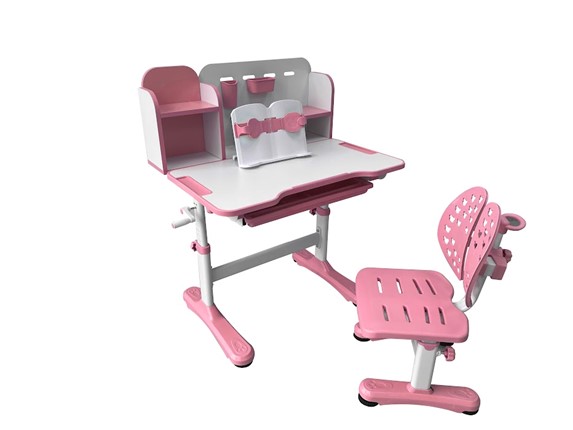 Парта растущая и стул Vivo Pink FUNDESK в Ревде - изображение