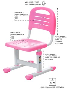 Детский стол-трансформер SET Holto-2А розовый в Асбесте - предосмотр 5