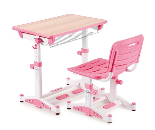 Парта растущая + стул трансформер LK 09, розовый в Ревде - изображение