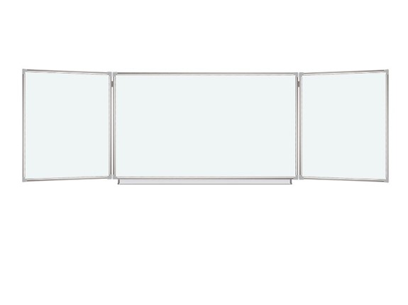 Магнитная доска на стену BRAUBERG 100х150/300 см, 3-х элементная в Кушве - изображение