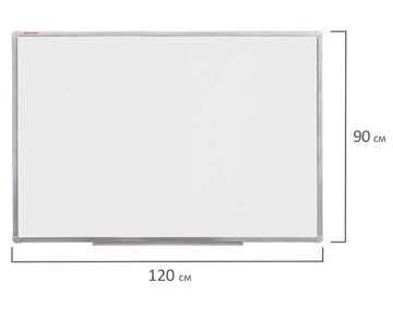 Магнитная доска на стену BRAUBERG 90х120 см, алюминиевая рамка в Ирбите - предосмотр 9