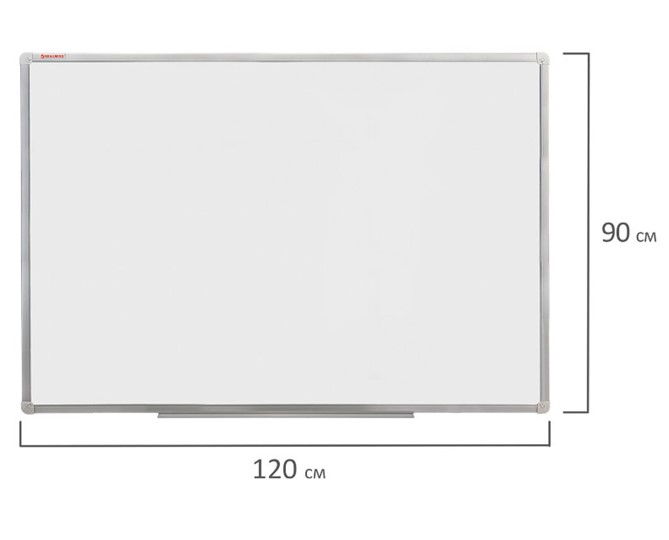 Магнитная доска на стену BRAUBERG 90х120 см, алюминиевая рамка в Ирбите - изображение 9