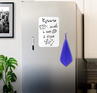 Доска магнитная на холодильник BRAUBERG, 30х21 см с маркером, магнитом и салфеткой в Полевском - предосмотр 2