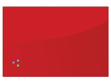 Доска магнитно-маркерная стеклянная BRAUBERG 60х90 см, красная в Кушве