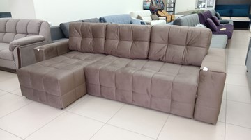 Угловой диван с оттоманкой Реал ДУ Graund 03 велюр в Екатеринбурге