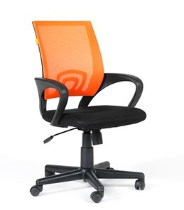 Офисное кресло CHAIRMAN 696 black Сетчатый акрил DW66 оранжевый в Ревде
