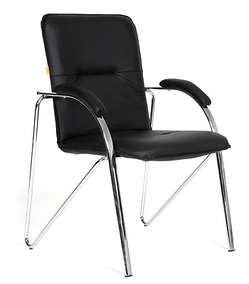 Офисное кресло CHAIRMAN 850 Экокожа Terra 118 черная в Красноуфимске - изображение