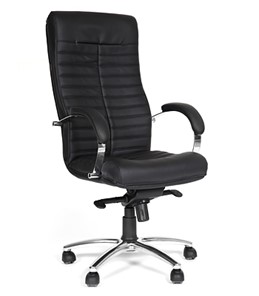 Офисное кресло CHAIRMAN 480 Экокожа премиум черная в Ревде