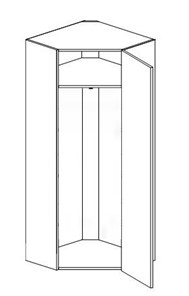 Шкаф-гардероб ГБ-3 600х600х1975 мм в Асбесте
