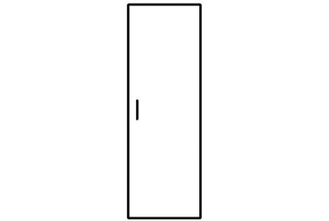 ДГ-1 Дверь гардероба ГБ-1 514х18х1900 мм в Ревде