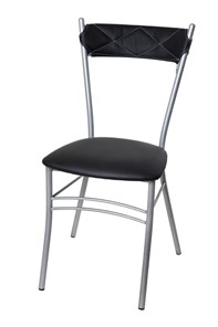 Кухонный стул Бистро Софт СРП-080С Эмаль, с мягкой спинкой Экотекс черный в Екатеринбурге
